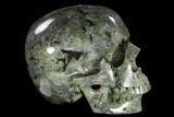 Realistic, Polished Labradorite Skull #116335-4